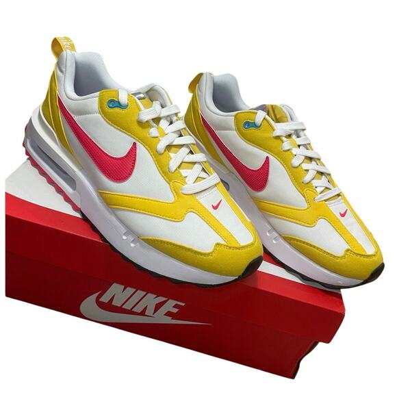 NIKE AIR MAX DAWN SNEAKERS RUNNING VIVID SULFUR RED SZ 10 MEN ATHLETIC ATHEISURE - Picture 5 of 16